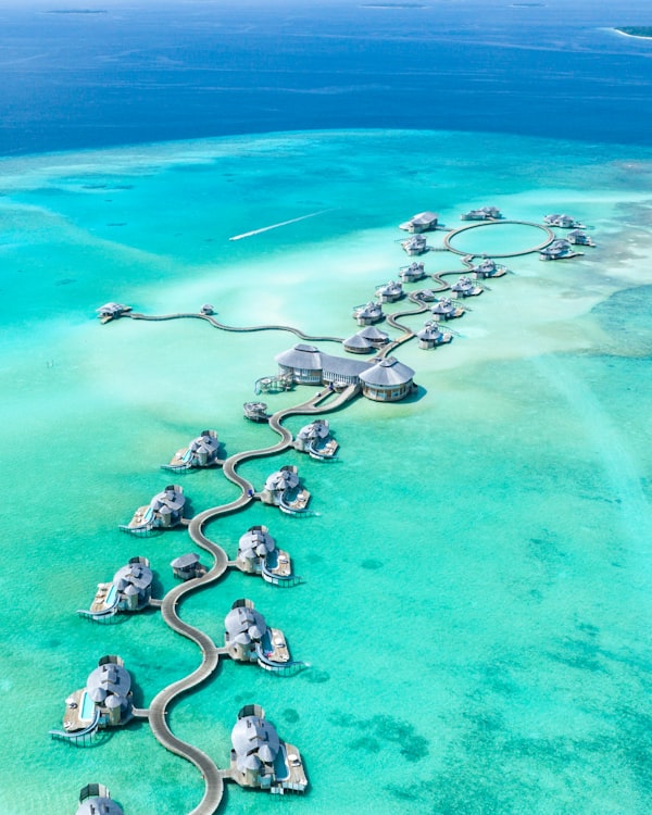 Beautiful overwater villa in Maldives